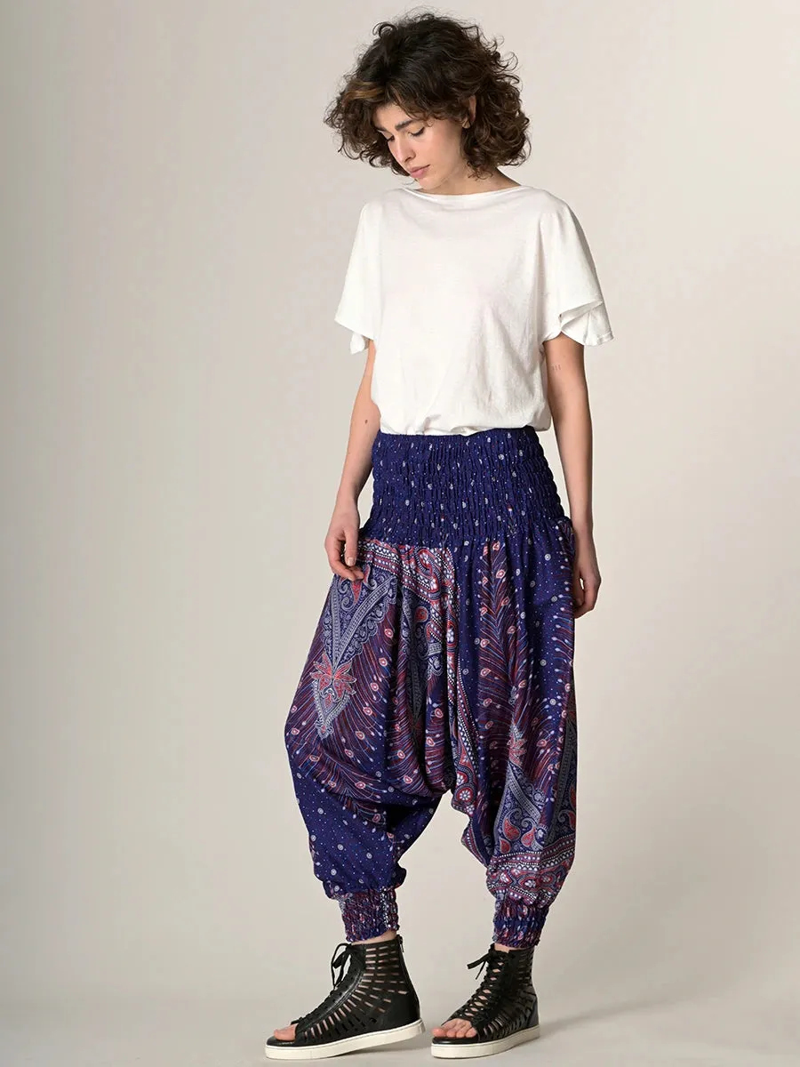 Peacock Harem Pants - Low Crotch