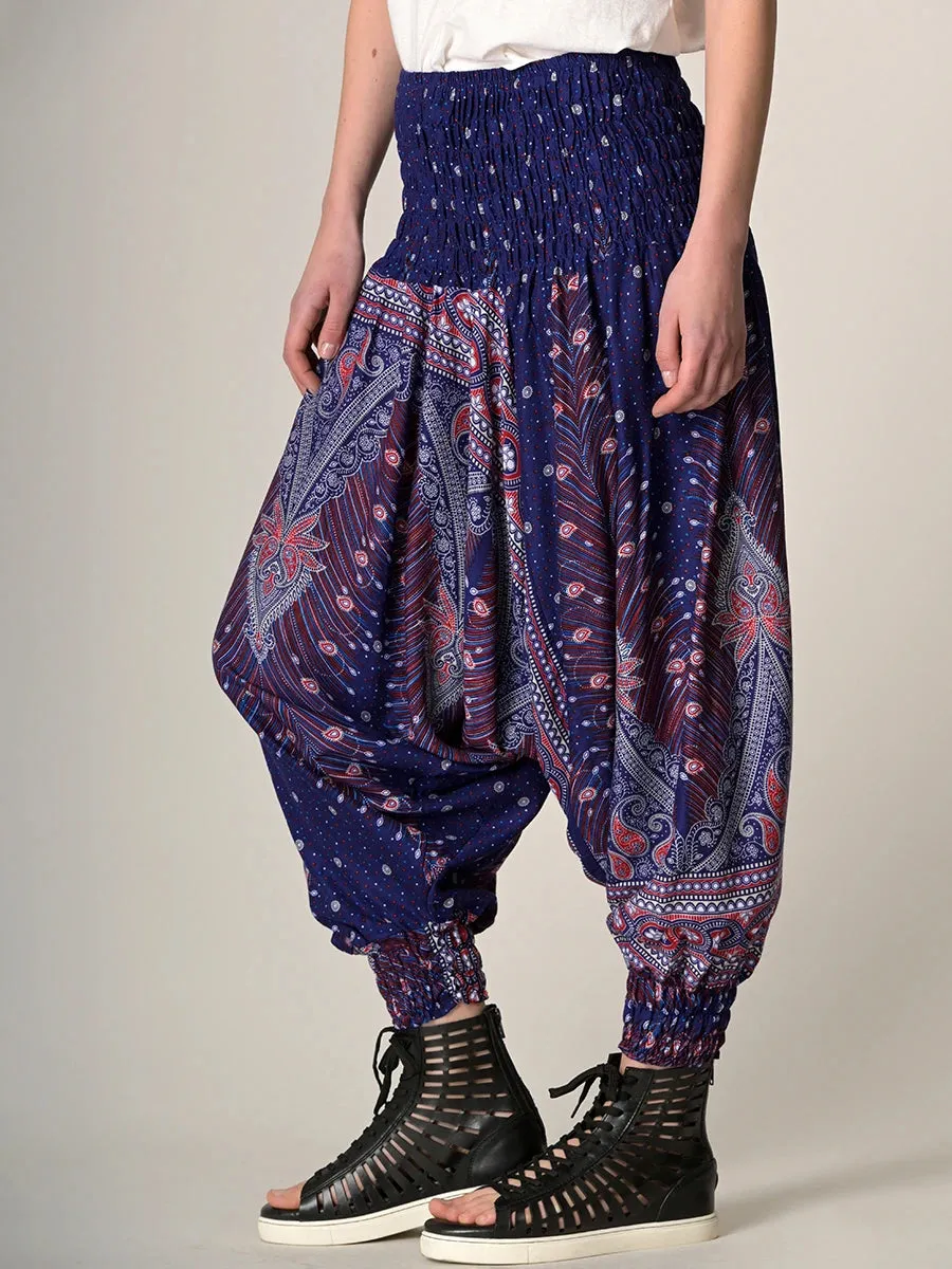 Peacock Harem Pants - Low Crotch