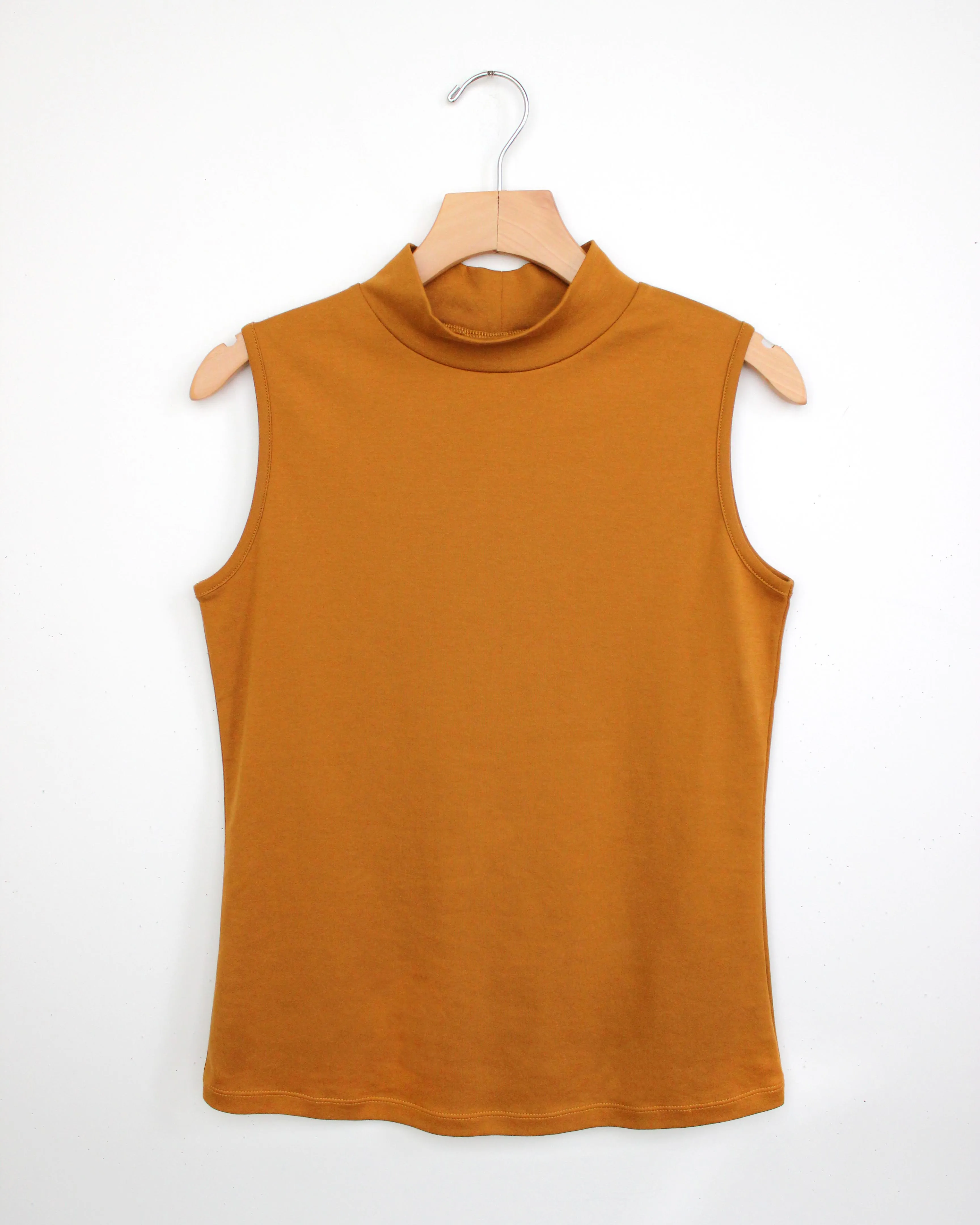 Pima Mock Neck Tank