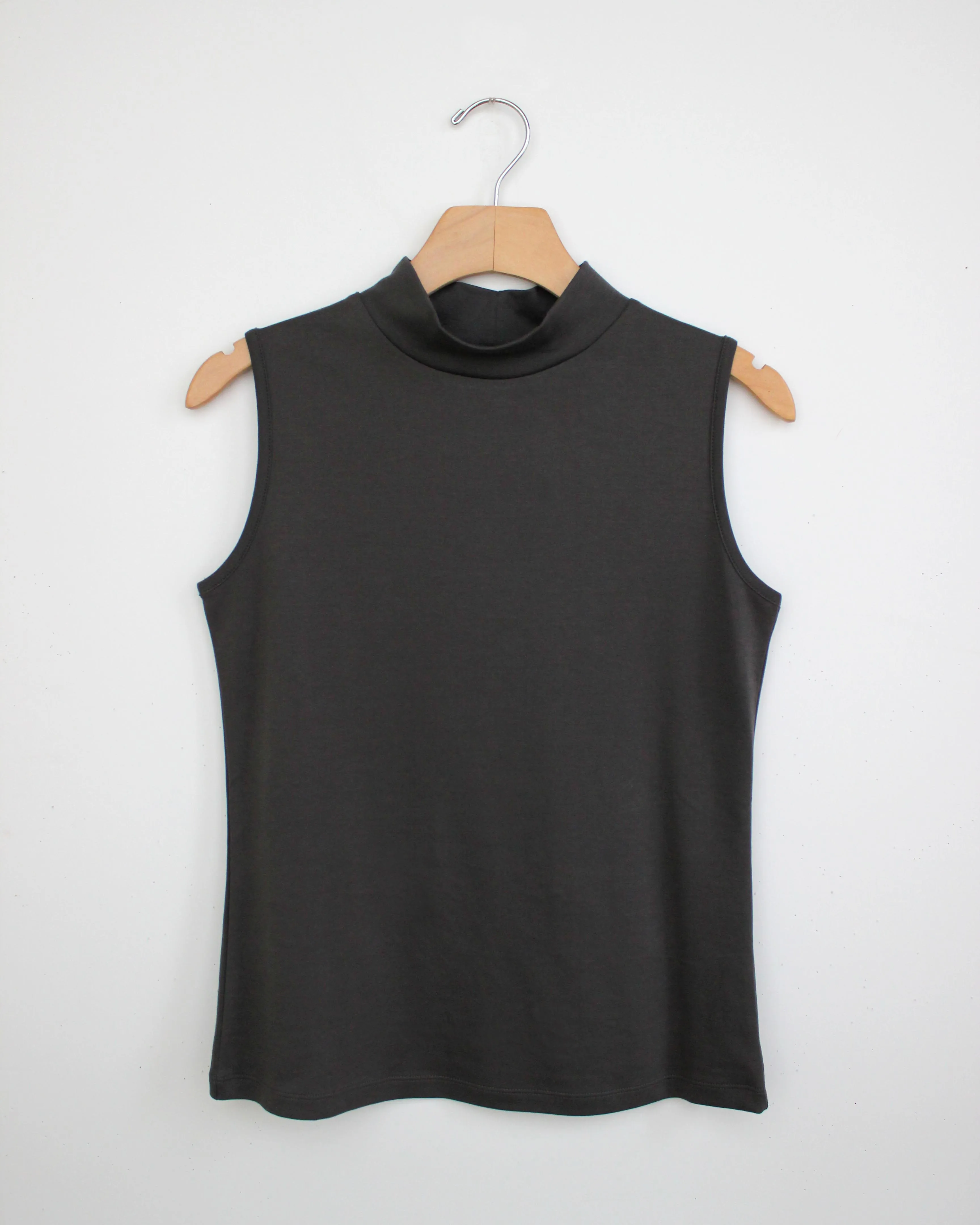 Pima Mock Neck Tank