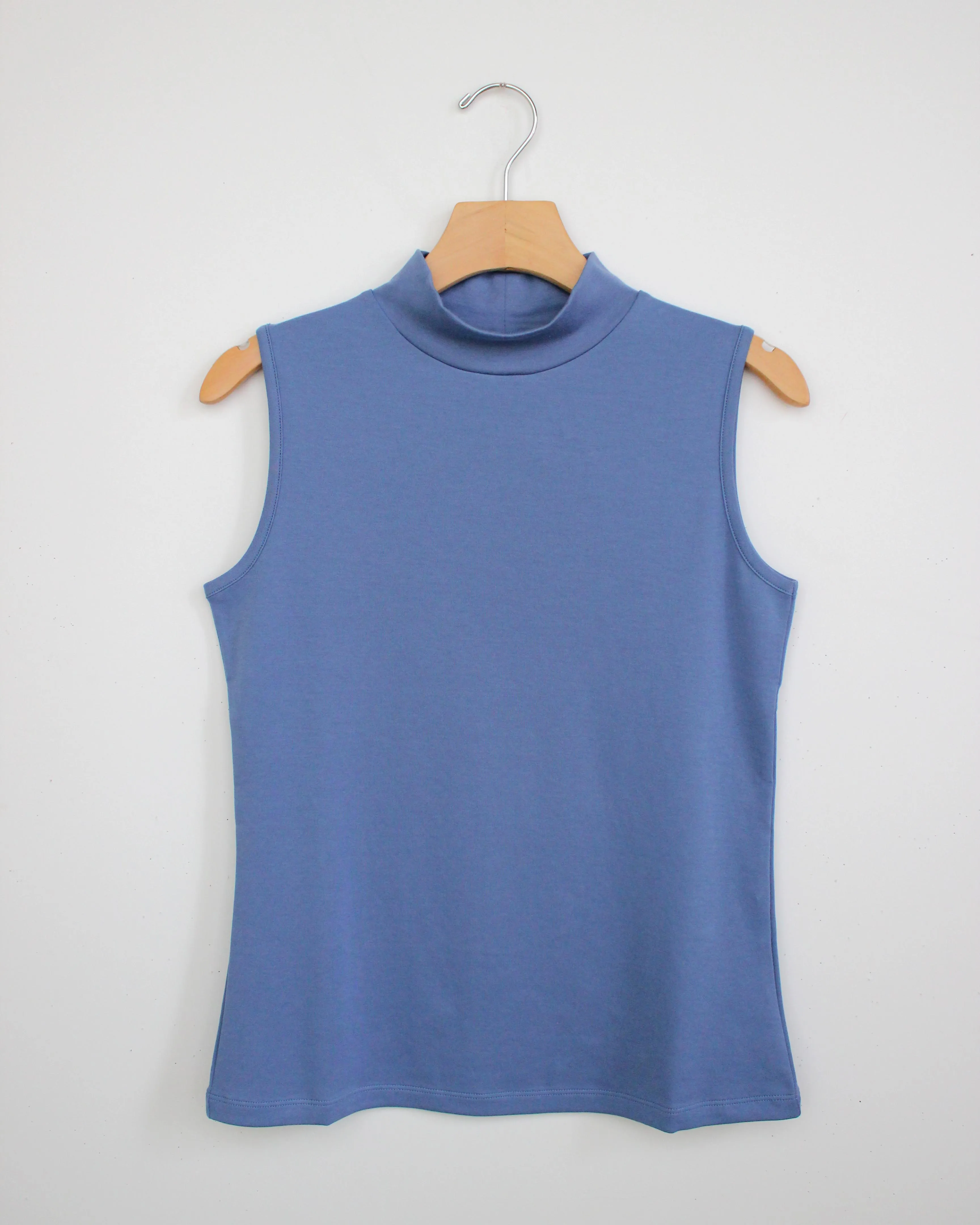 Pima Mock Neck Tank