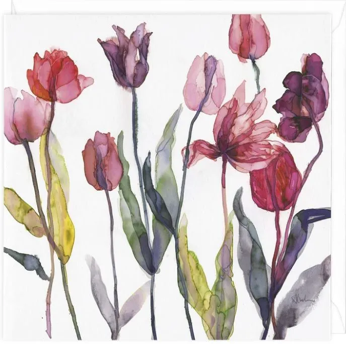 "Autumn Tulips"  Greeting Card