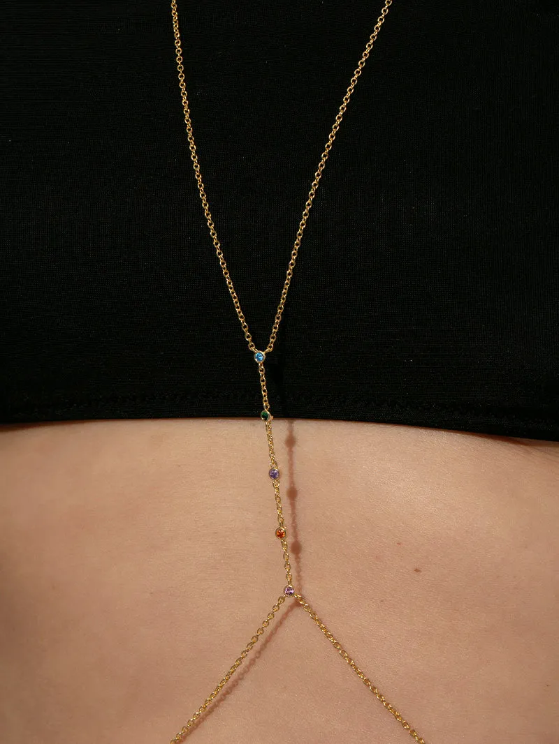 Rainbow Gem Body Chain