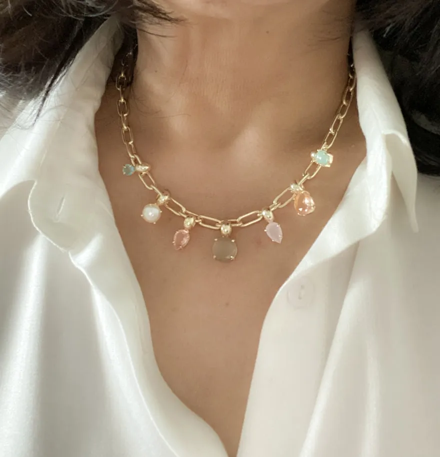 Rema Beige Spring Necklace