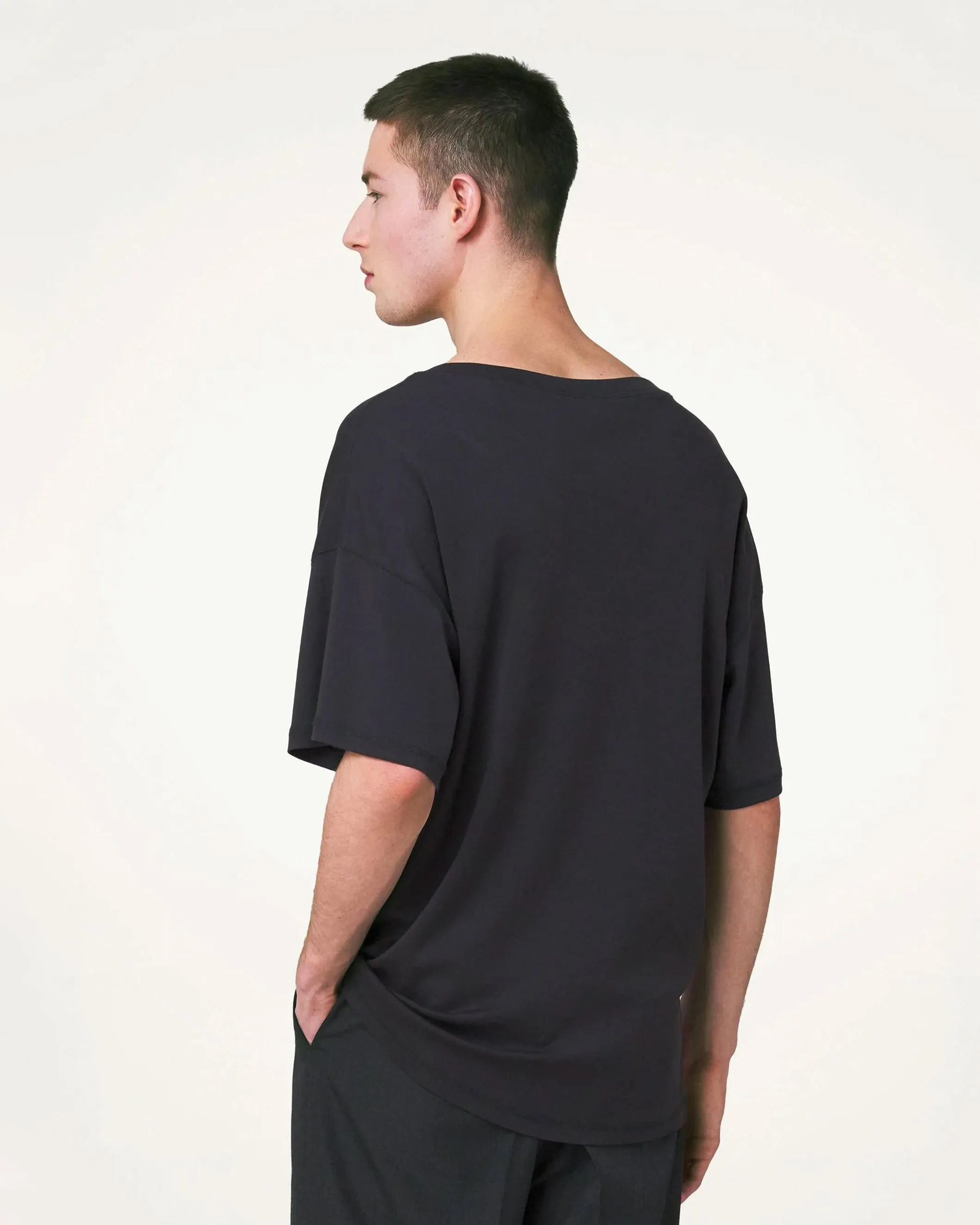 Rib U Neck T-Shirt