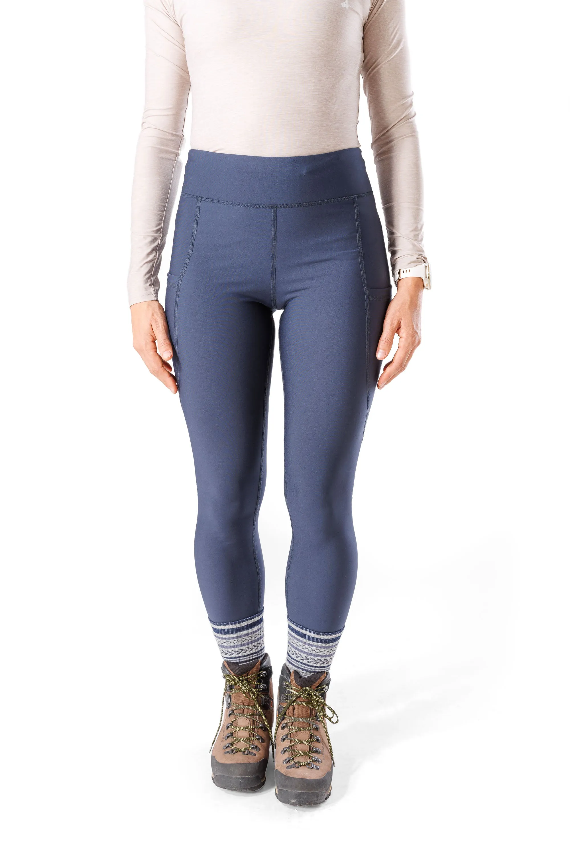 Rise Thermo Pocket Leggings Indigo Blue - Tall ( 7cm)