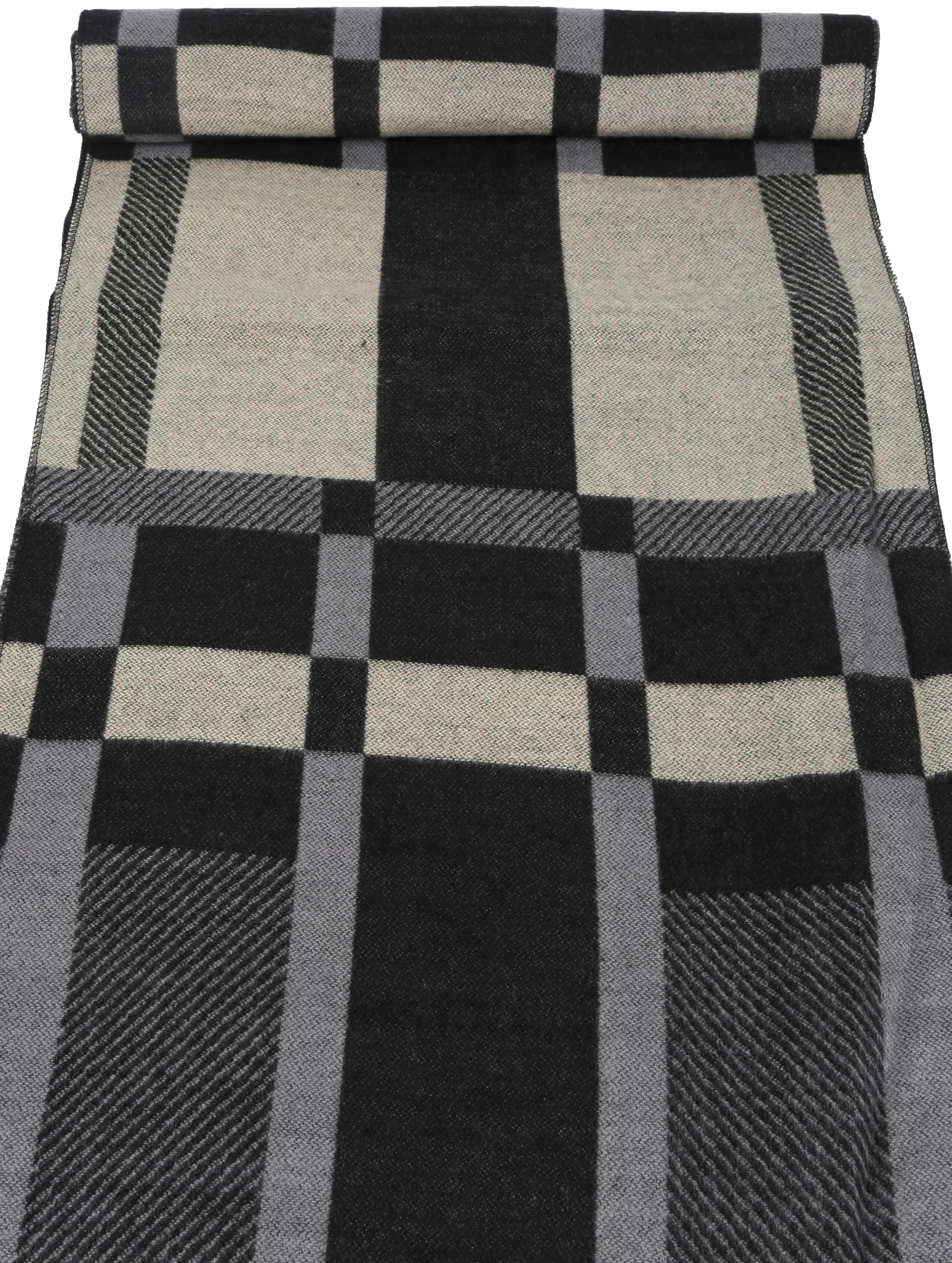 Sakkas Cayla Long Checker Box Lined Design Patterned UniSex Cashmere Feel Scarf