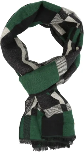 Sakkas Cayla Long Checker Box Lined Design Patterned UniSex Cashmere Feel Scarf