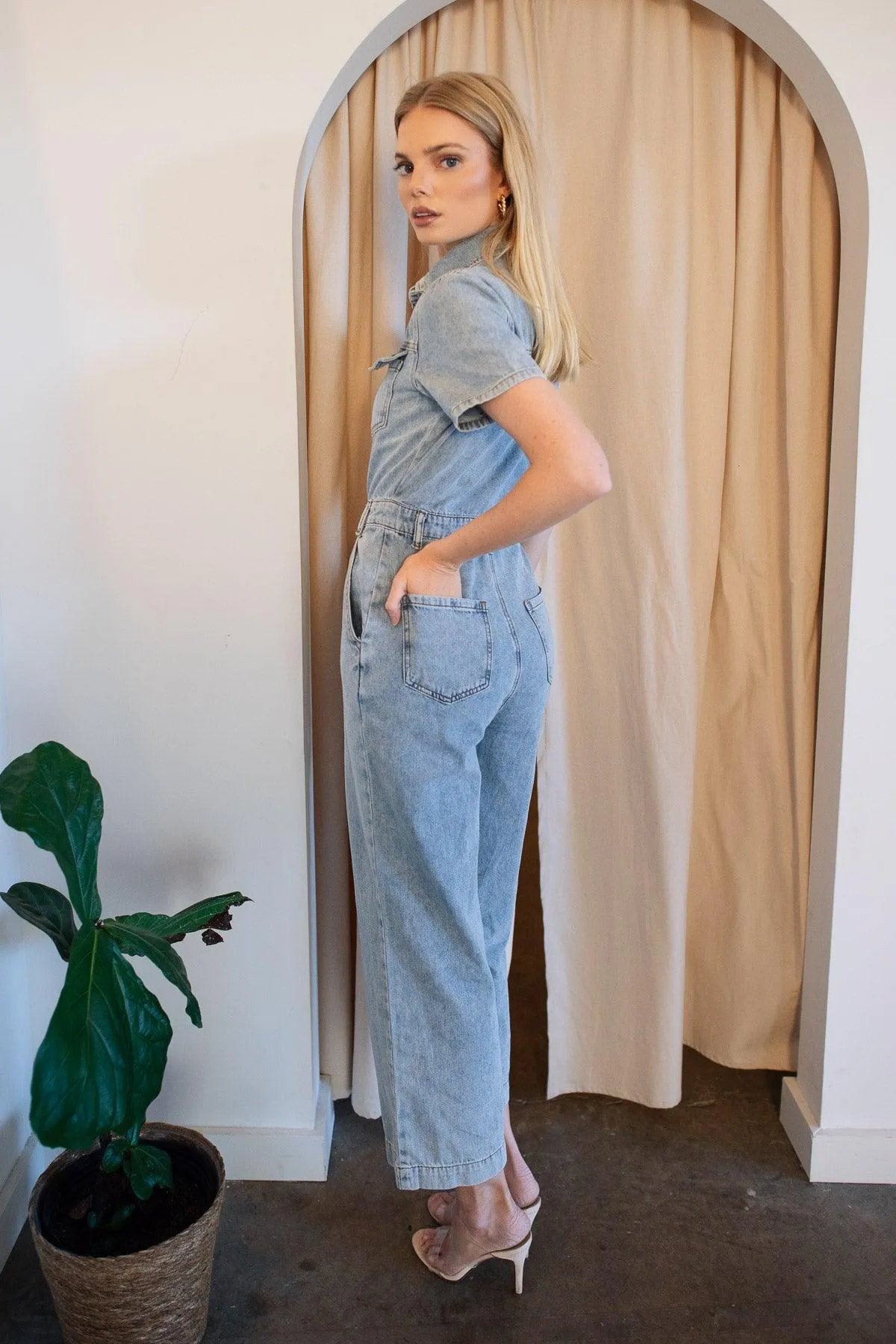 Sawyer Denim Utility Jumpsuit