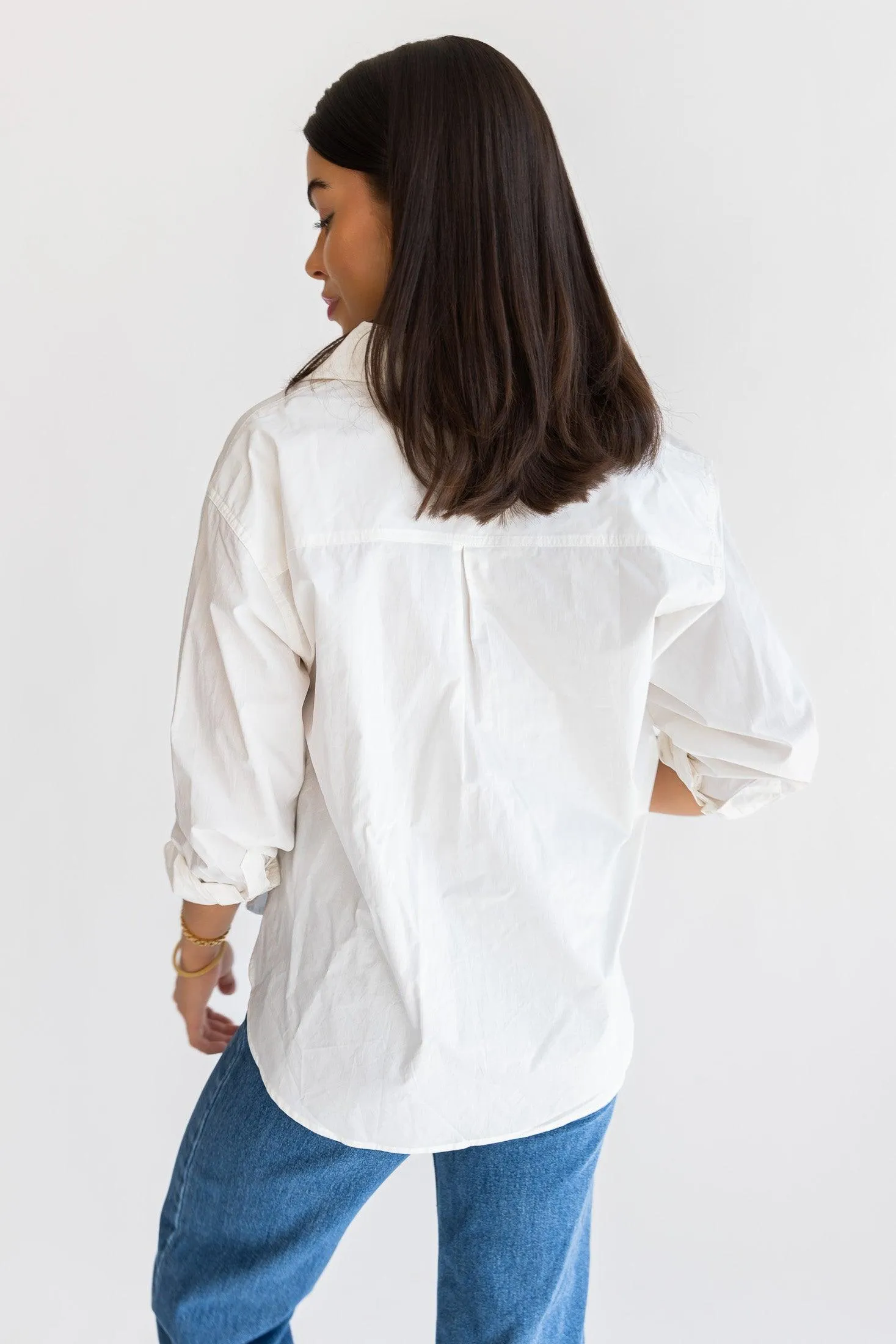 Selenia White Poplin Shirt