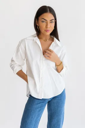 Selenia White Poplin Shirt