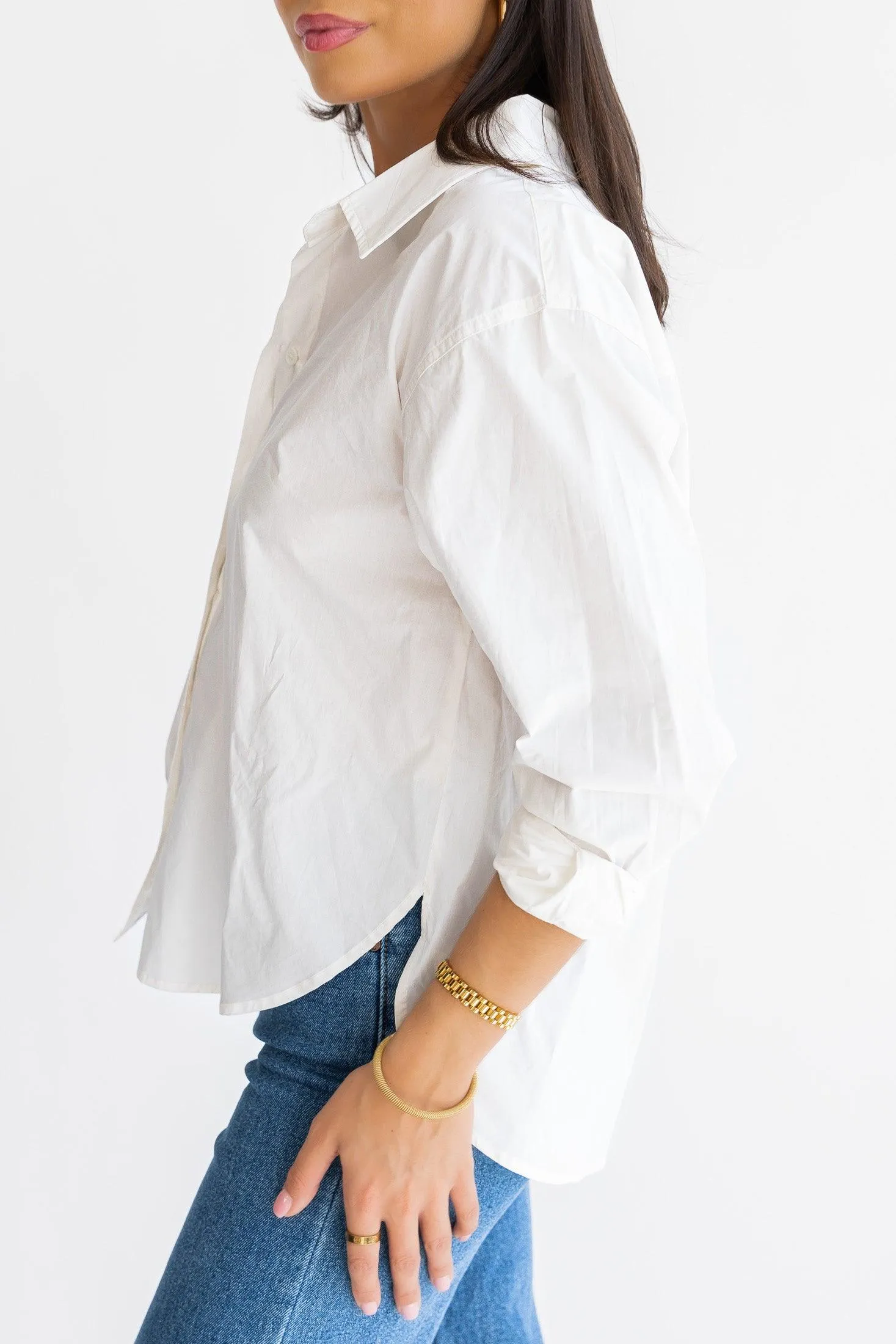 Selenia White Poplin Shirt