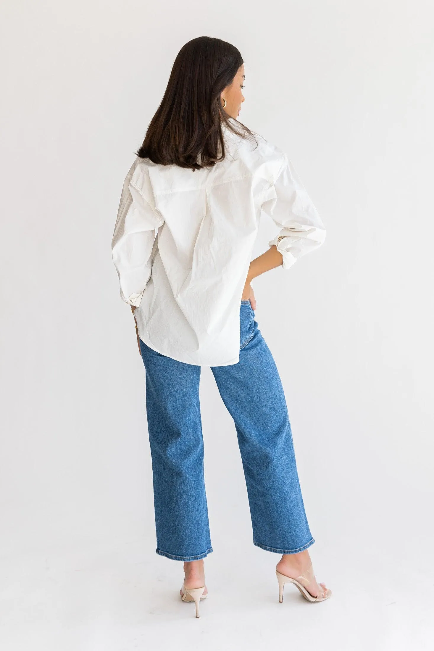 Selenia White Poplin Shirt