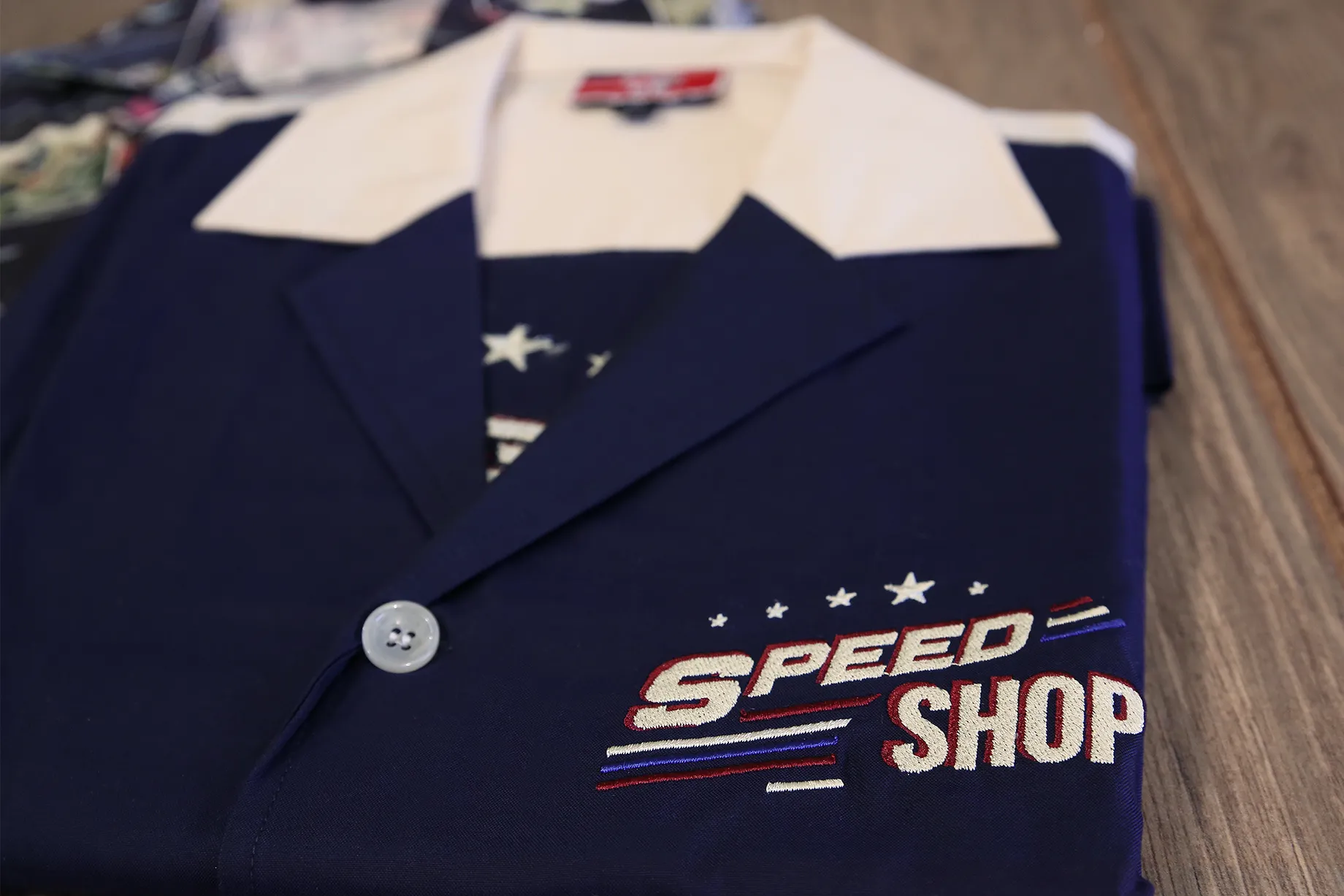 Speed Shop Embroidered Bowling Shirt