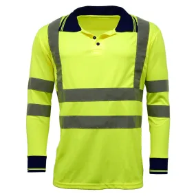 Step Ahead Hi Vis Long Sleeve Polo Shirt