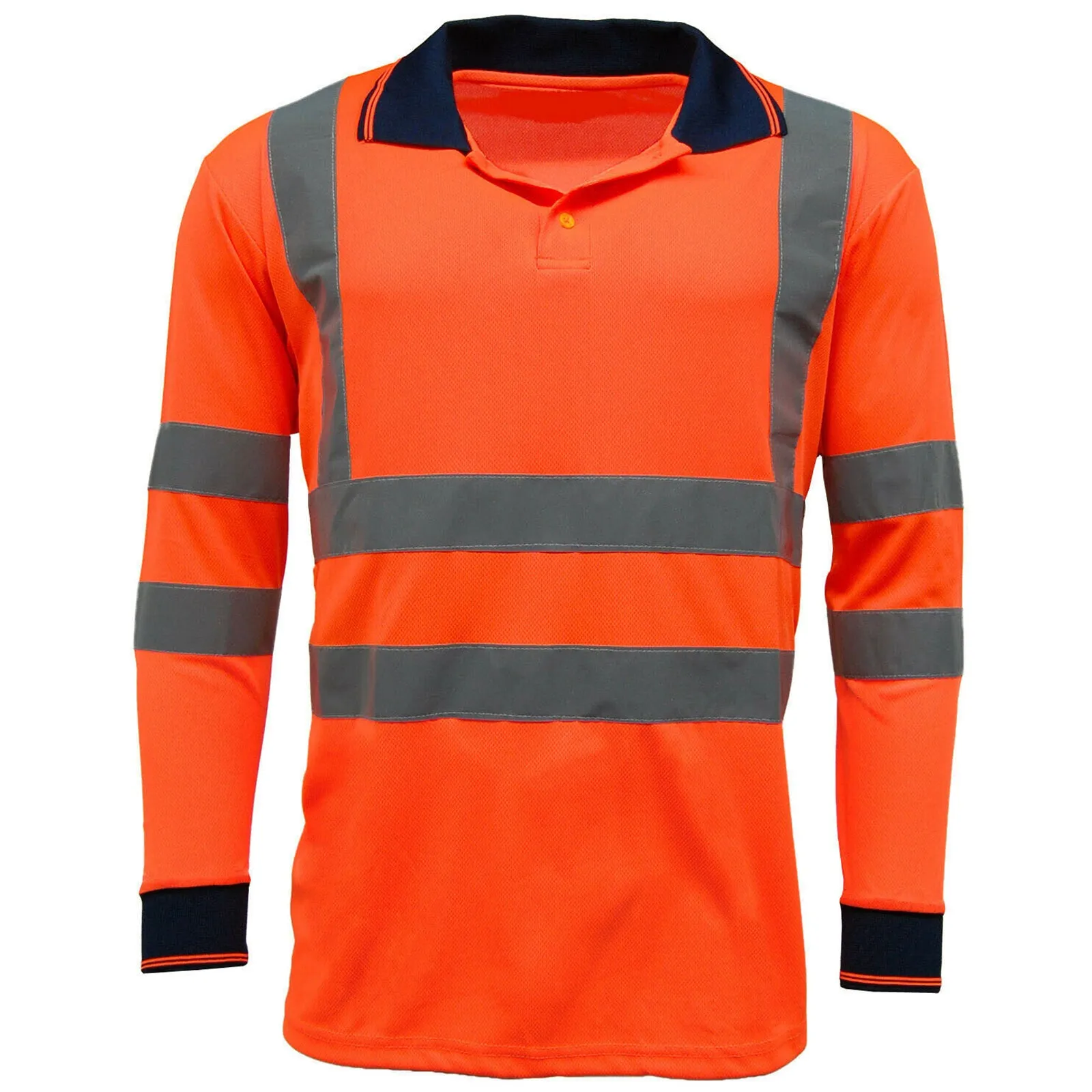 Step Ahead Hi Vis Long Sleeve Polo Shirt