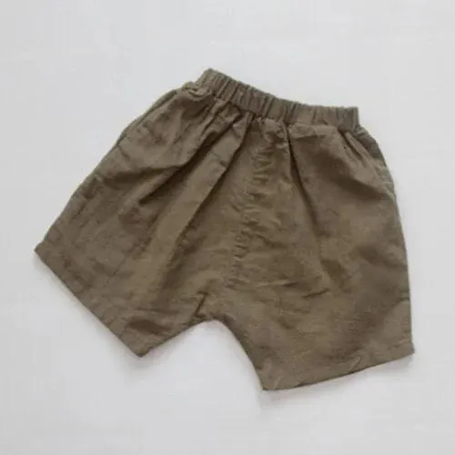 Striped Cotton Elastic Waist Shorts for Boys