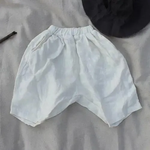 Striped Cotton Elastic Waist Shorts for Boys