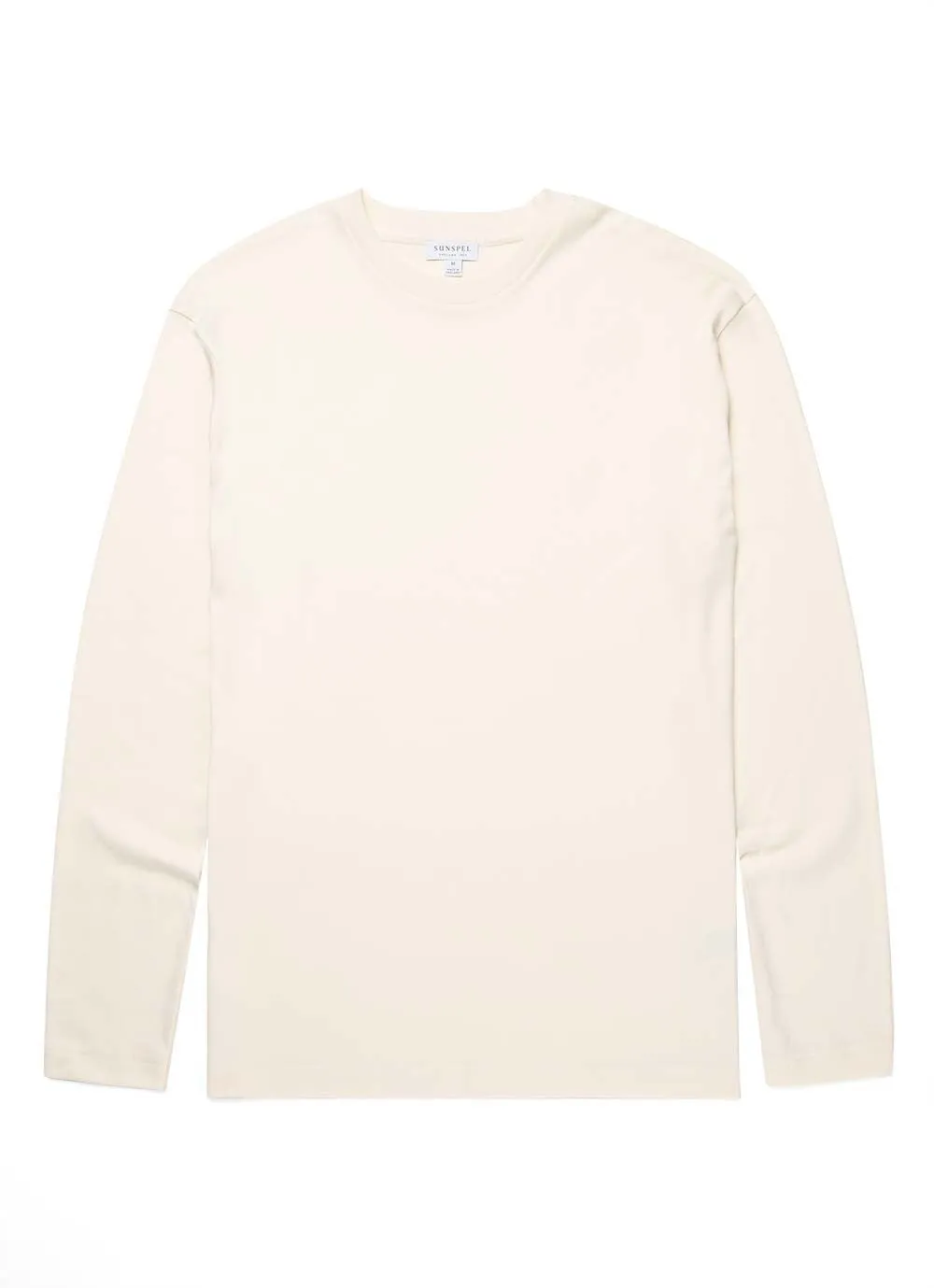 SUNSPEL Cavendish Cotton Interlock Long Sleeve Tee - OFF WHITE