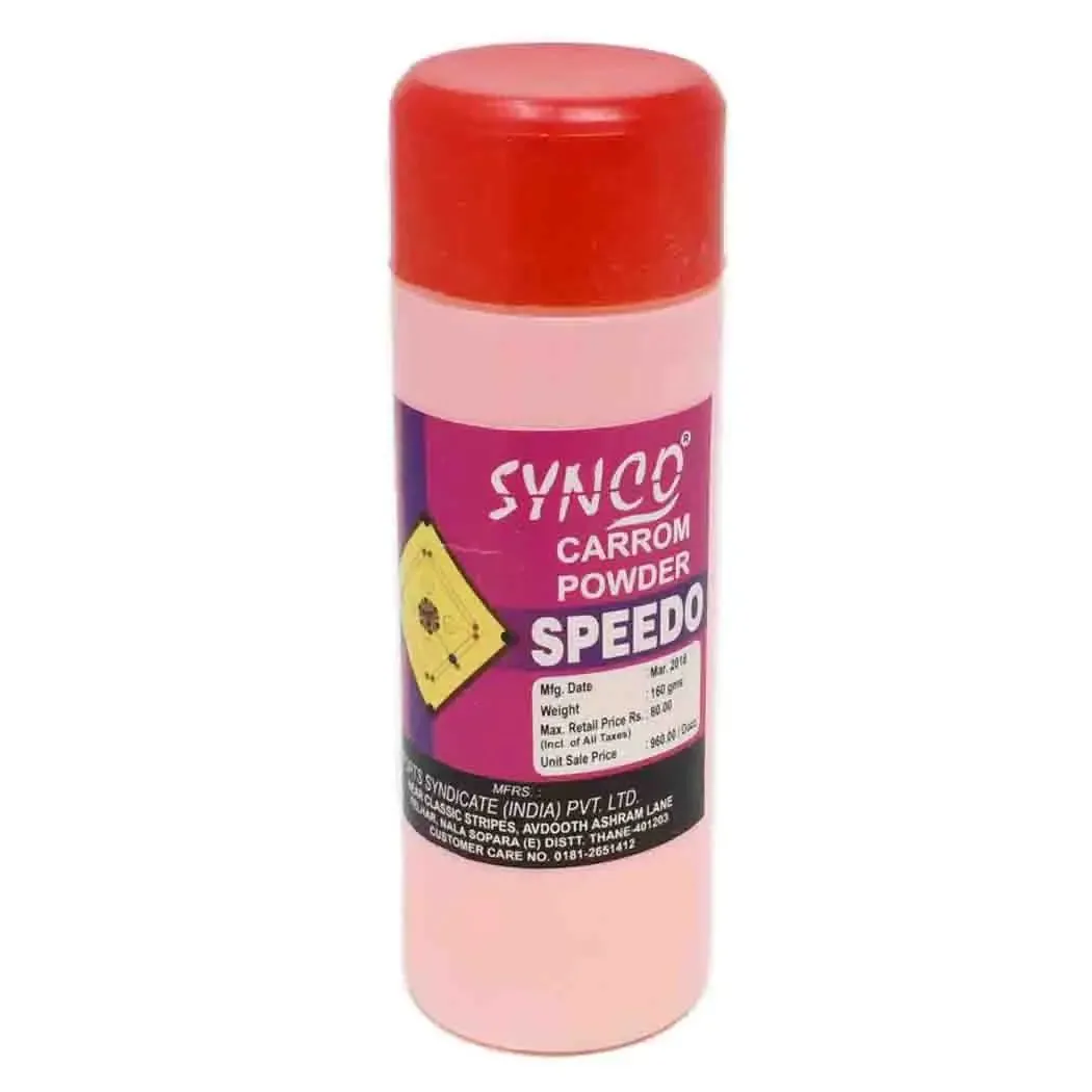 Synco Speedo Fine Carrom Powder - 160g Board Protection