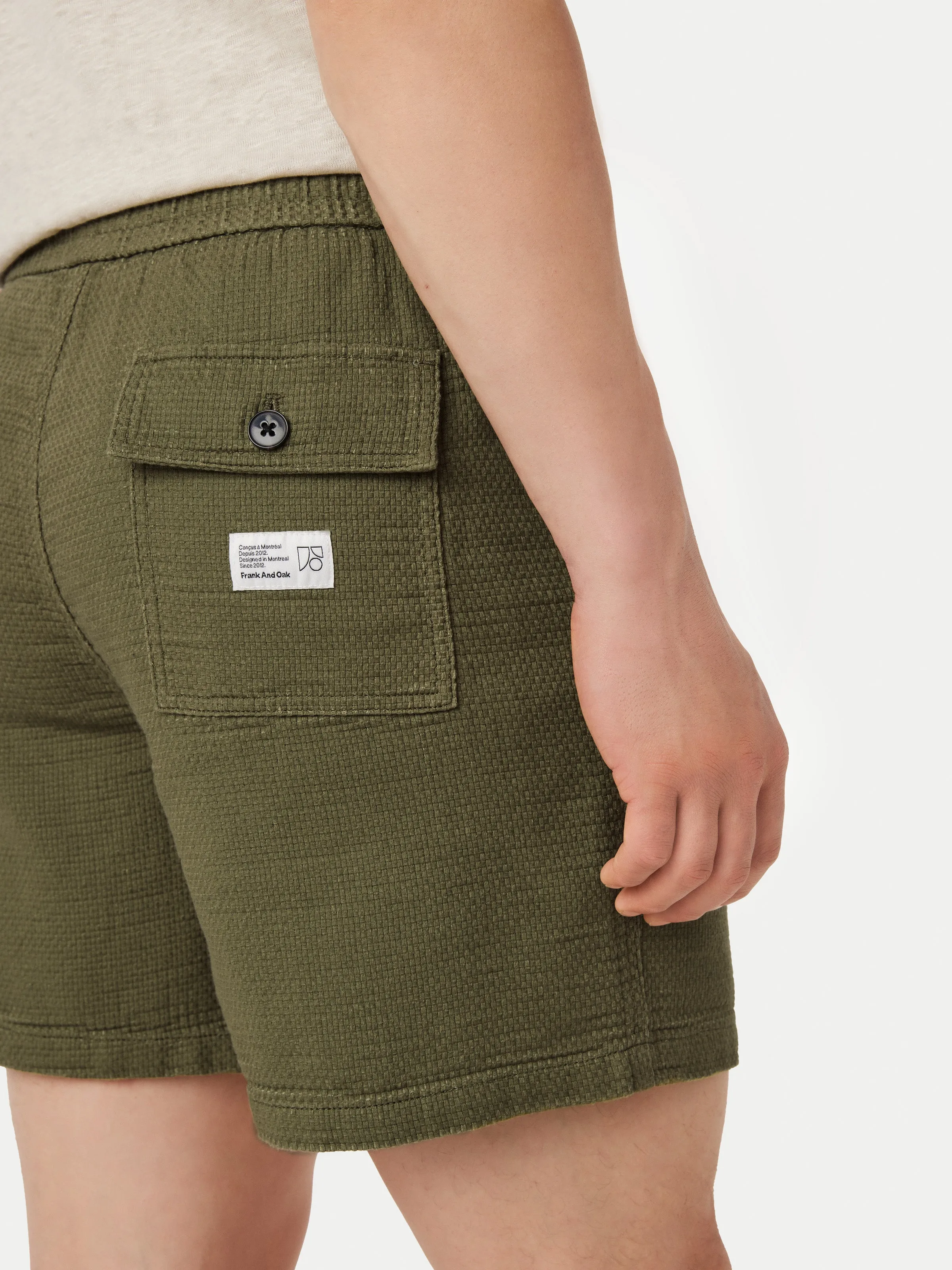 The Drawstring Short in Martini Olive