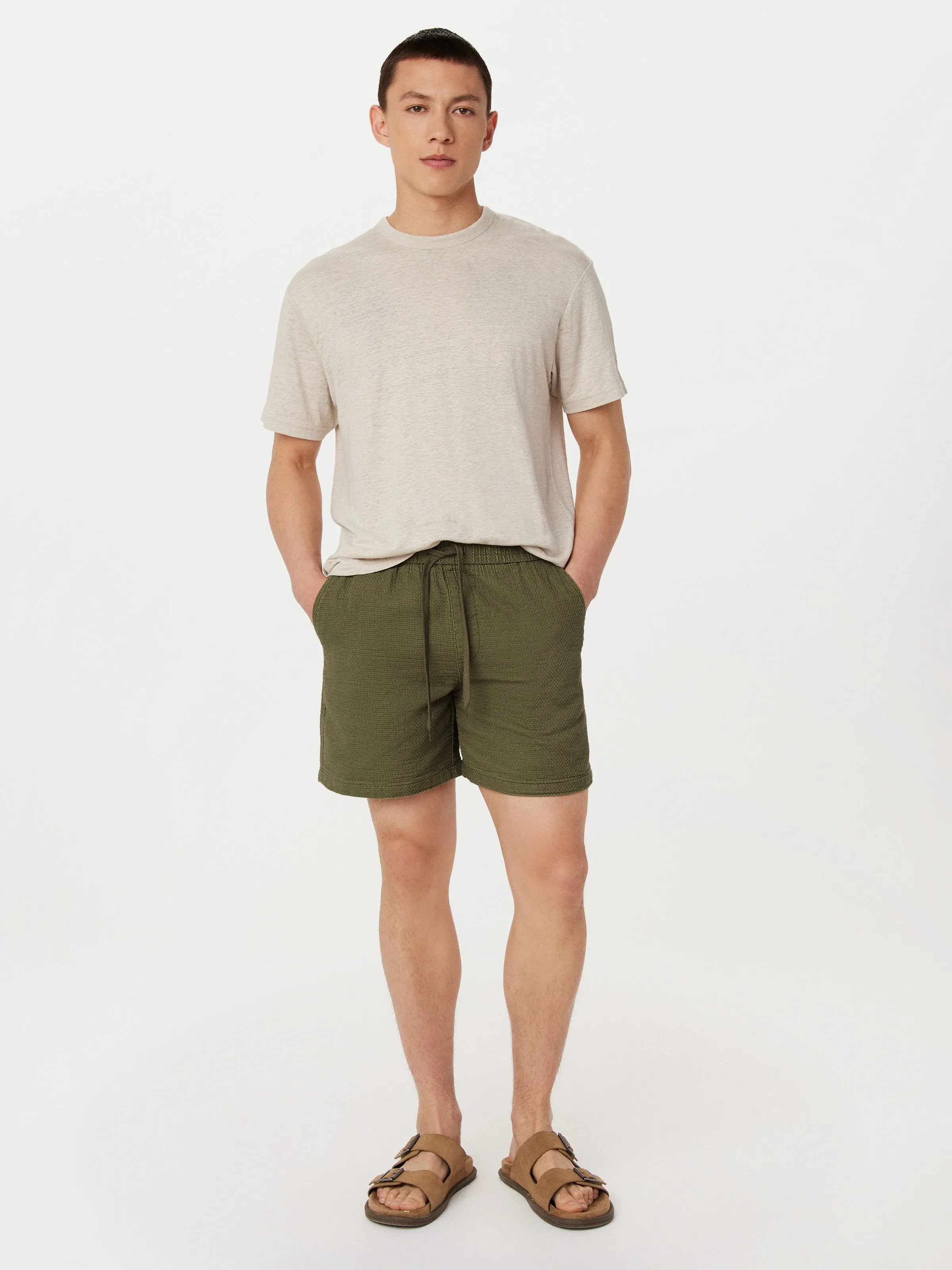 The Drawstring Short in Martini Olive