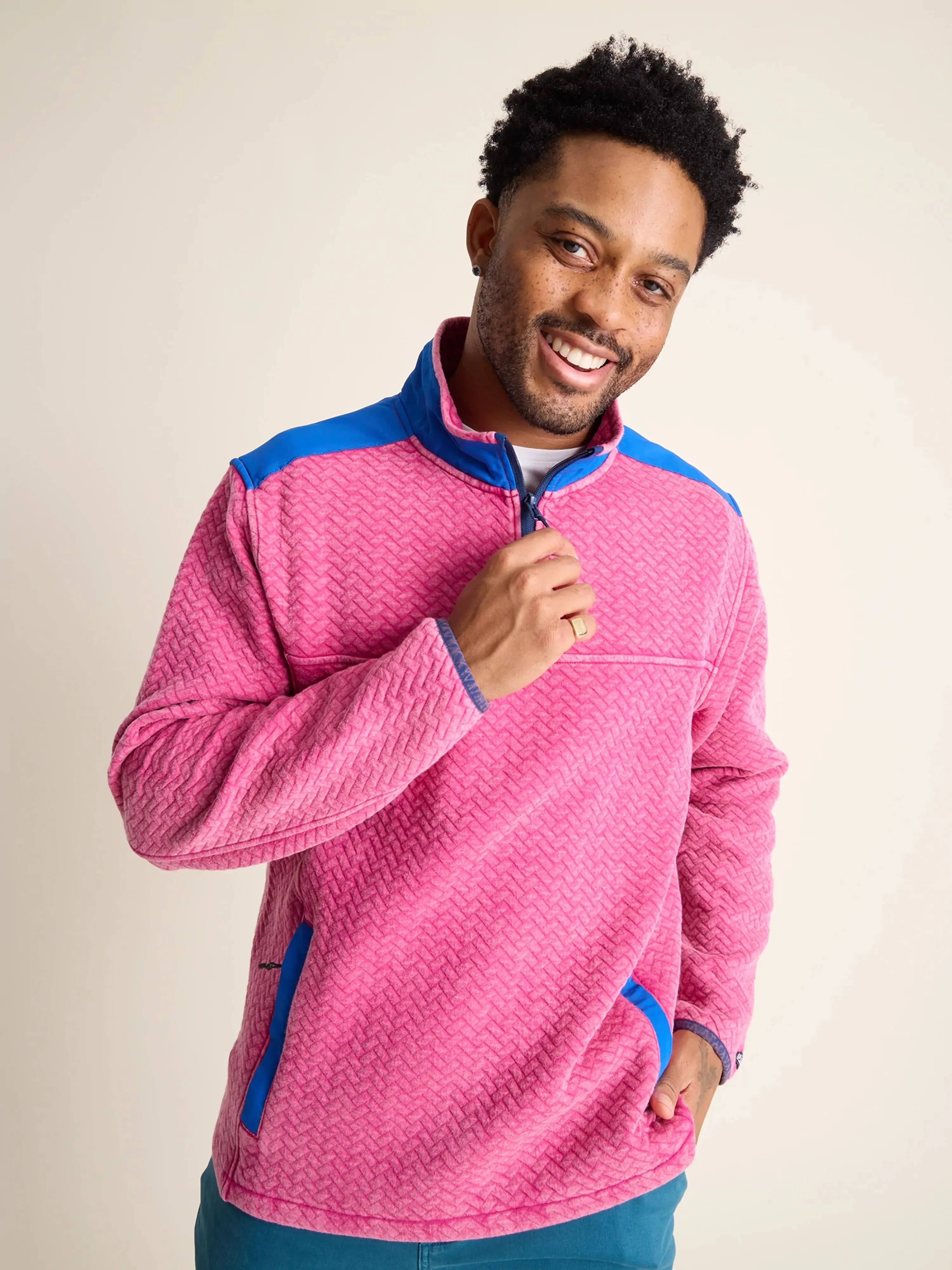 The Let Me Pink (Quilted Quarter-Zip)