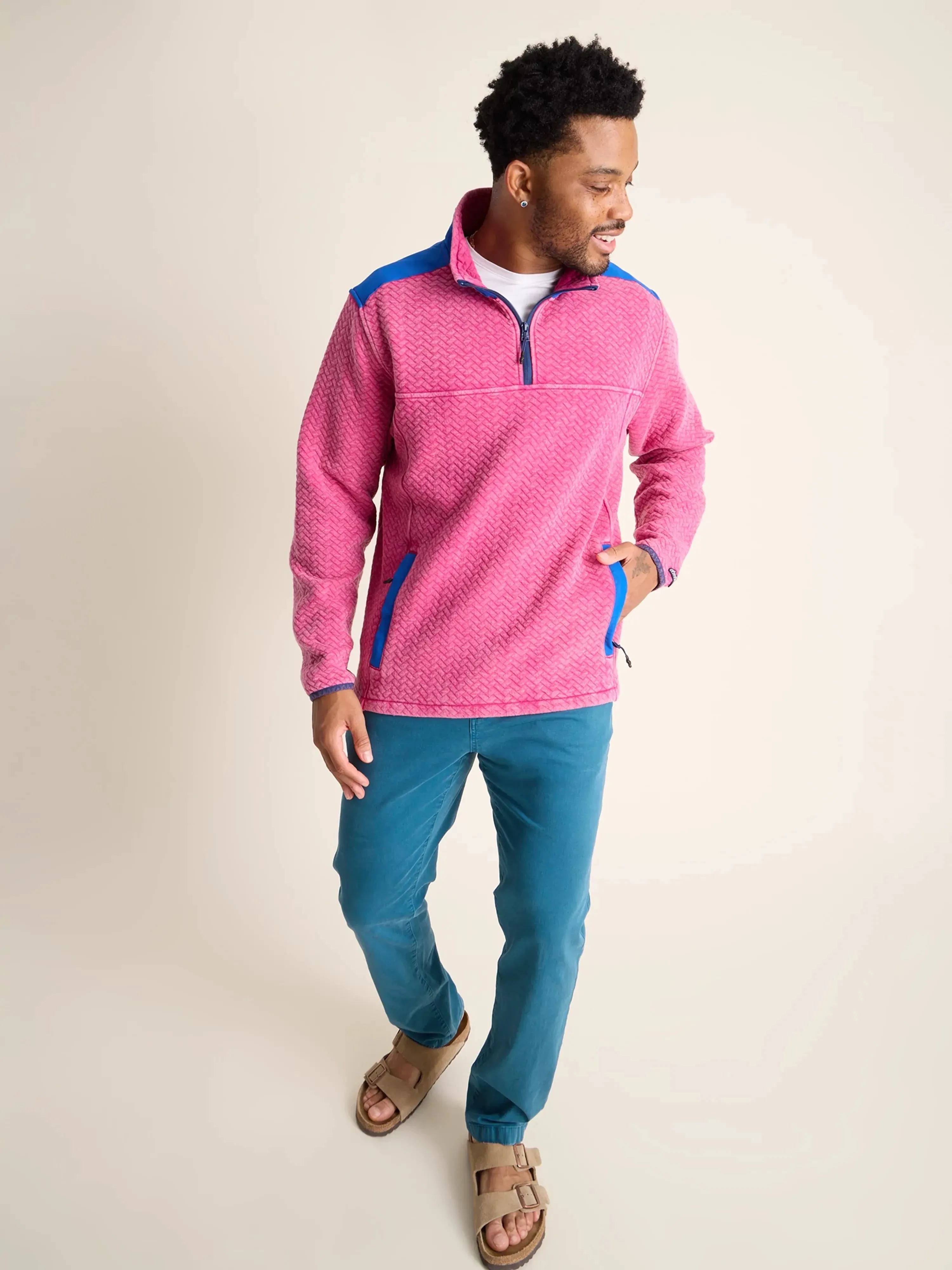 The Let Me Pink (Quilted Quarter-Zip)