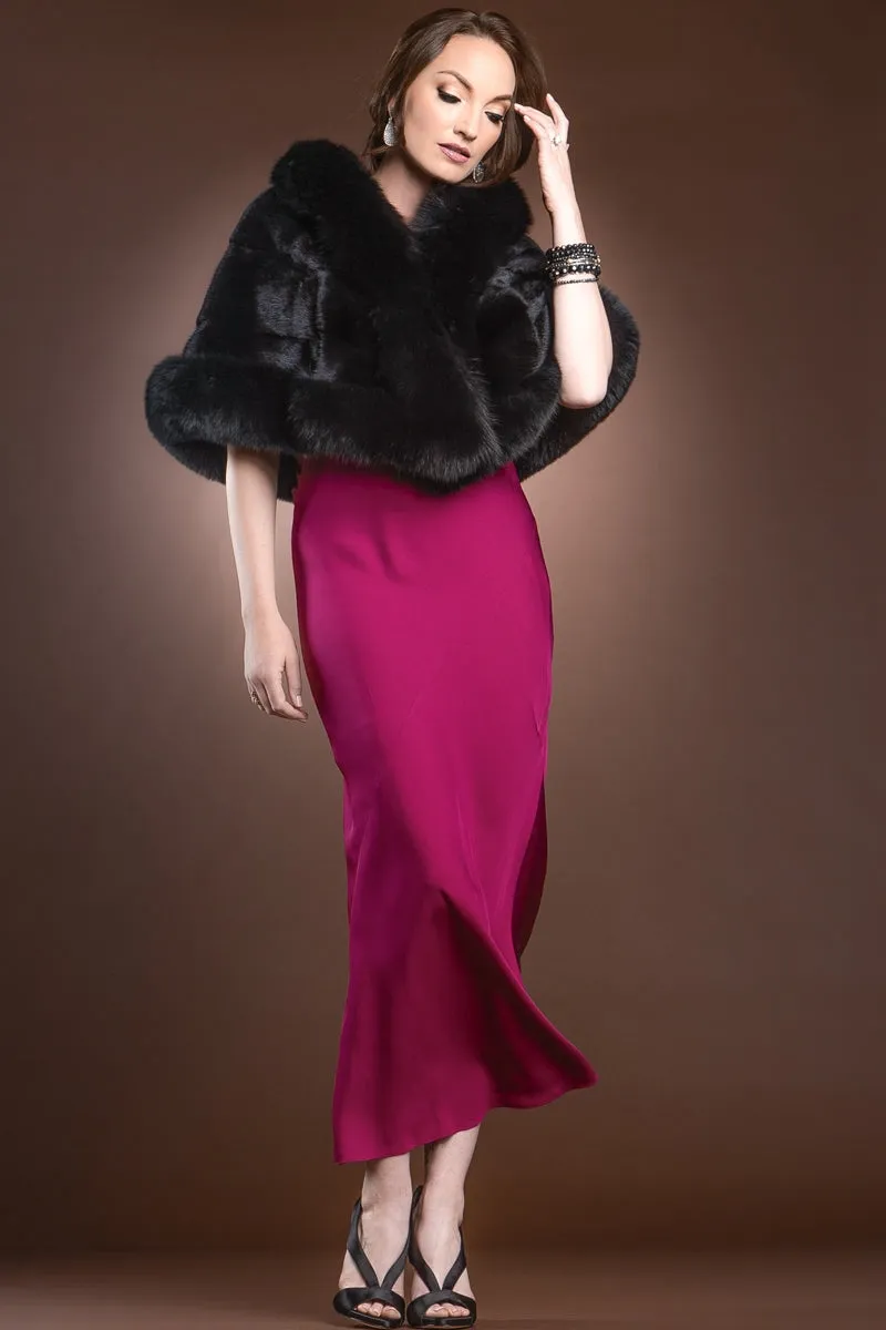 Traditional Horizontal Mink - Fox Fur Cape