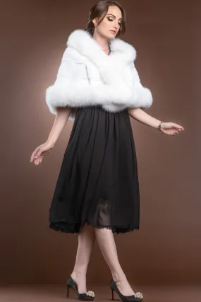 Traditional Horizontal Mink - Fox Fur Cape