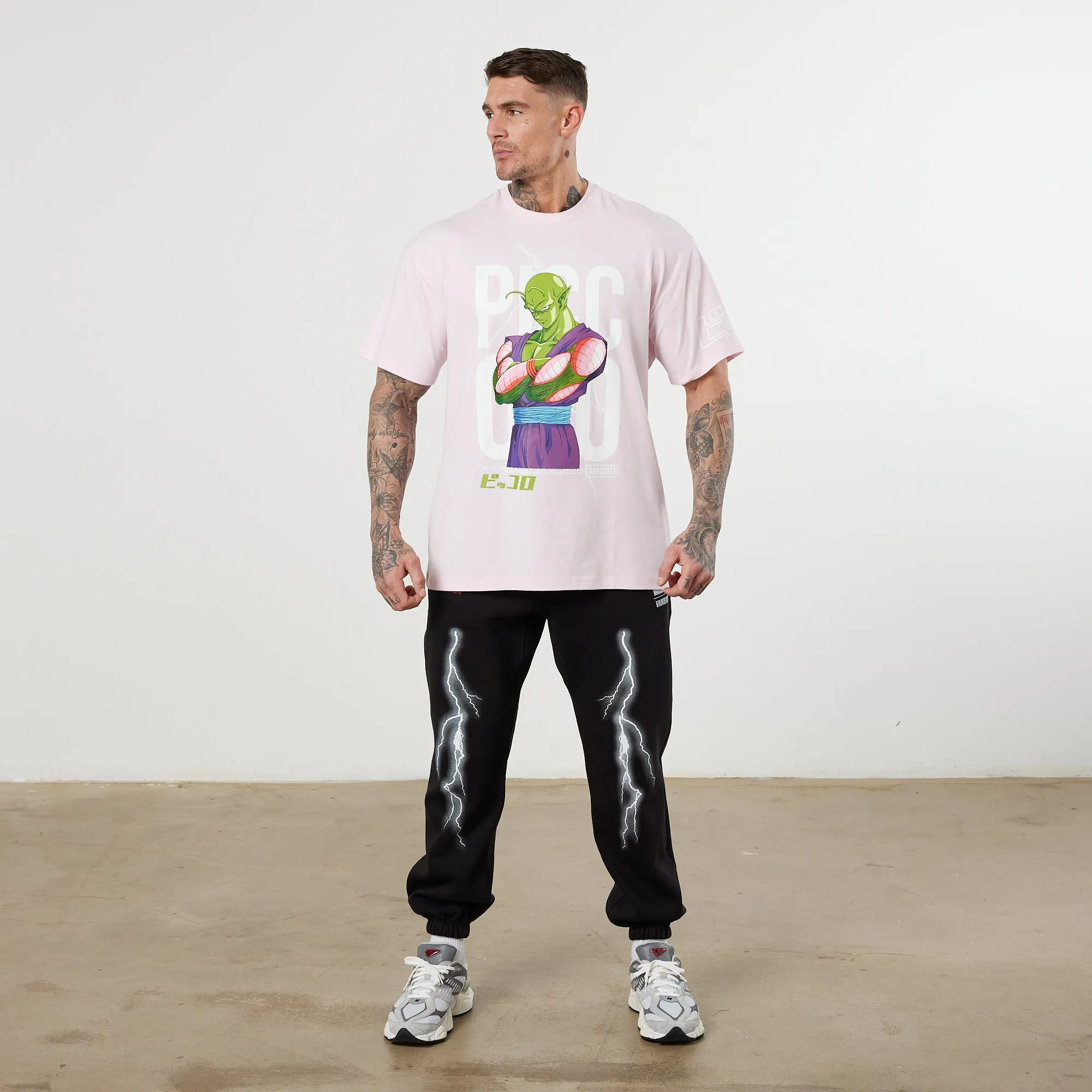 Vanquish DBZ CS Piccolo Pale Pink Oversized T Shirt