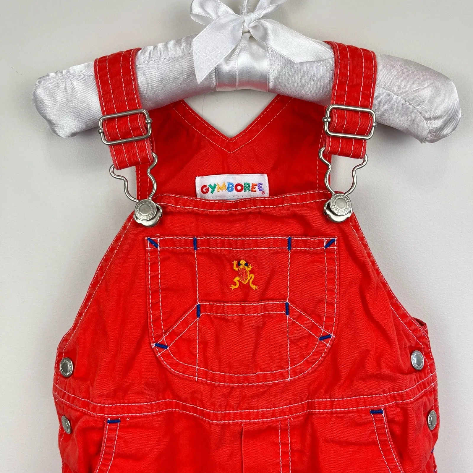 Vinage Gymboree Frog Shortalls Infant 6-12 Months