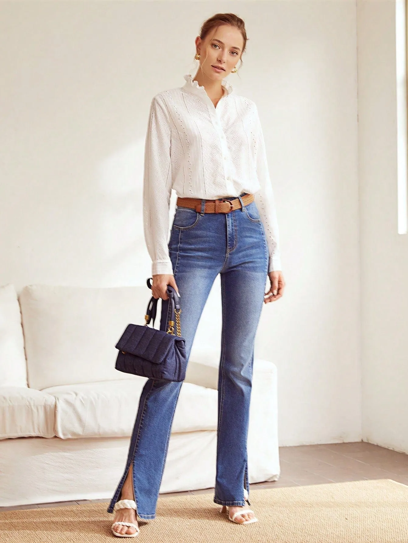 White Eyelet Blouse