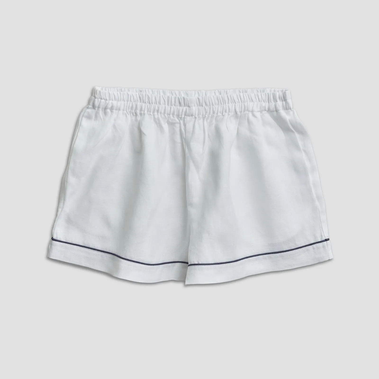 White Linen Pyjama Shorts