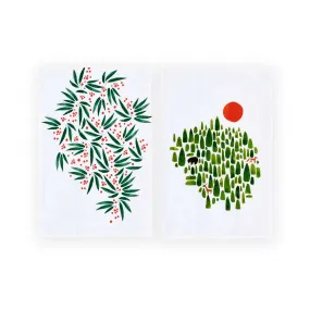 Winter Holiday Tea Towel