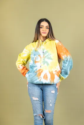 Yellow Zeppelin Tie and Dye Hoodie